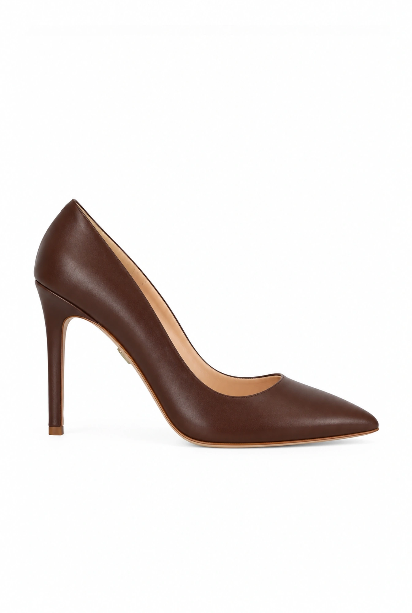 Paris - Zapatos de salón clásicos de piel en tono Chocolate